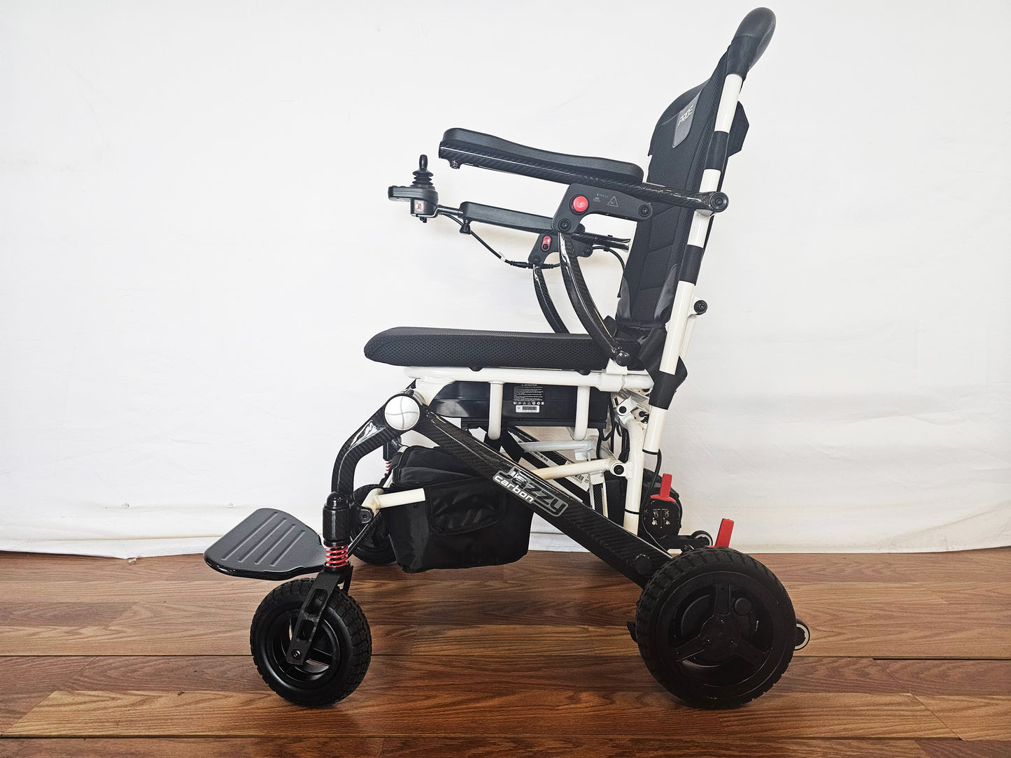 Jazzy Carbon Folding Travel Power Wheelchair - White - Open Box