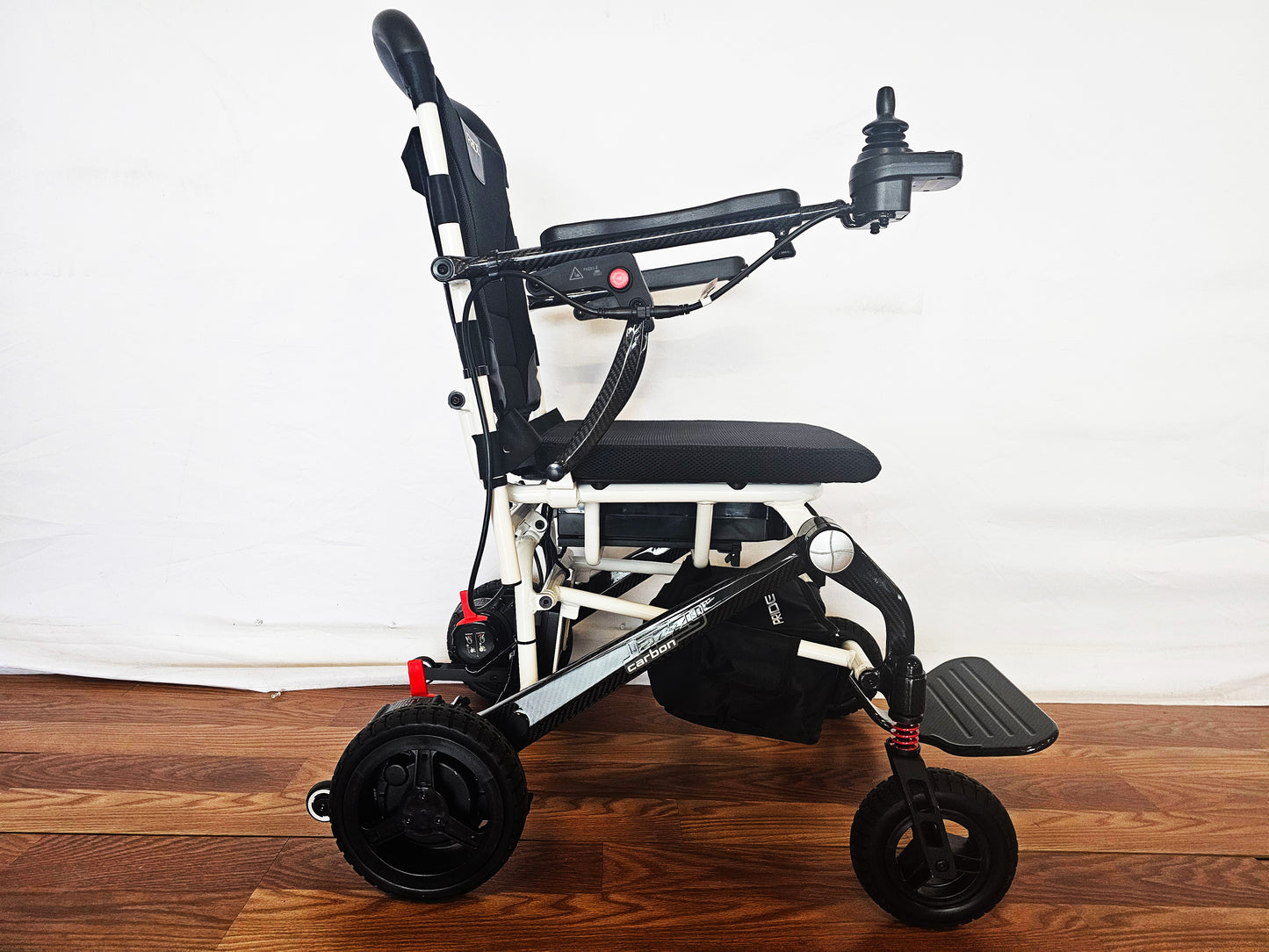 Jazzy Carbon Folding Travel Power Wheelchair - White - Open Box