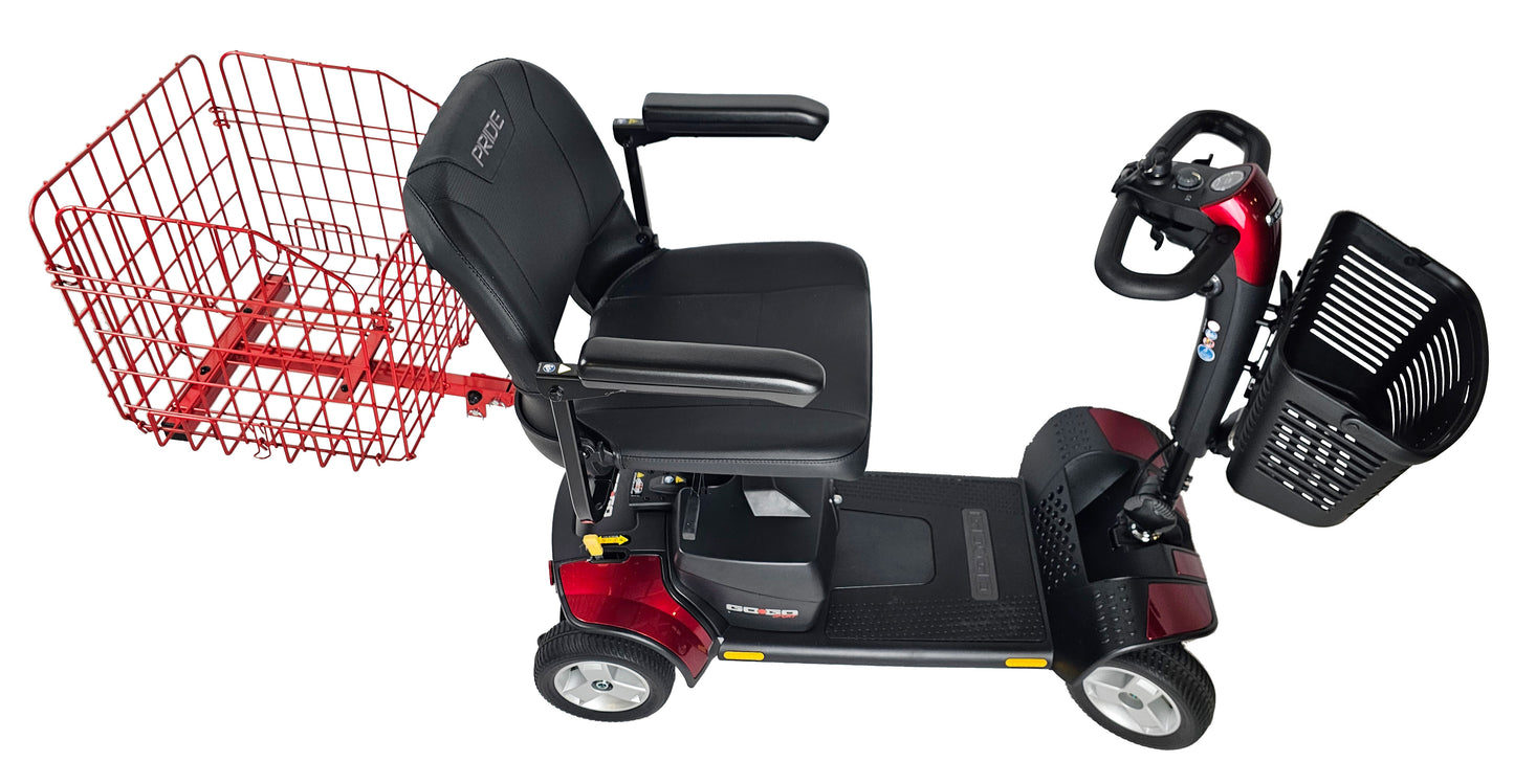 Folding Rear Basket For Most Mobility Scooters - Red Color