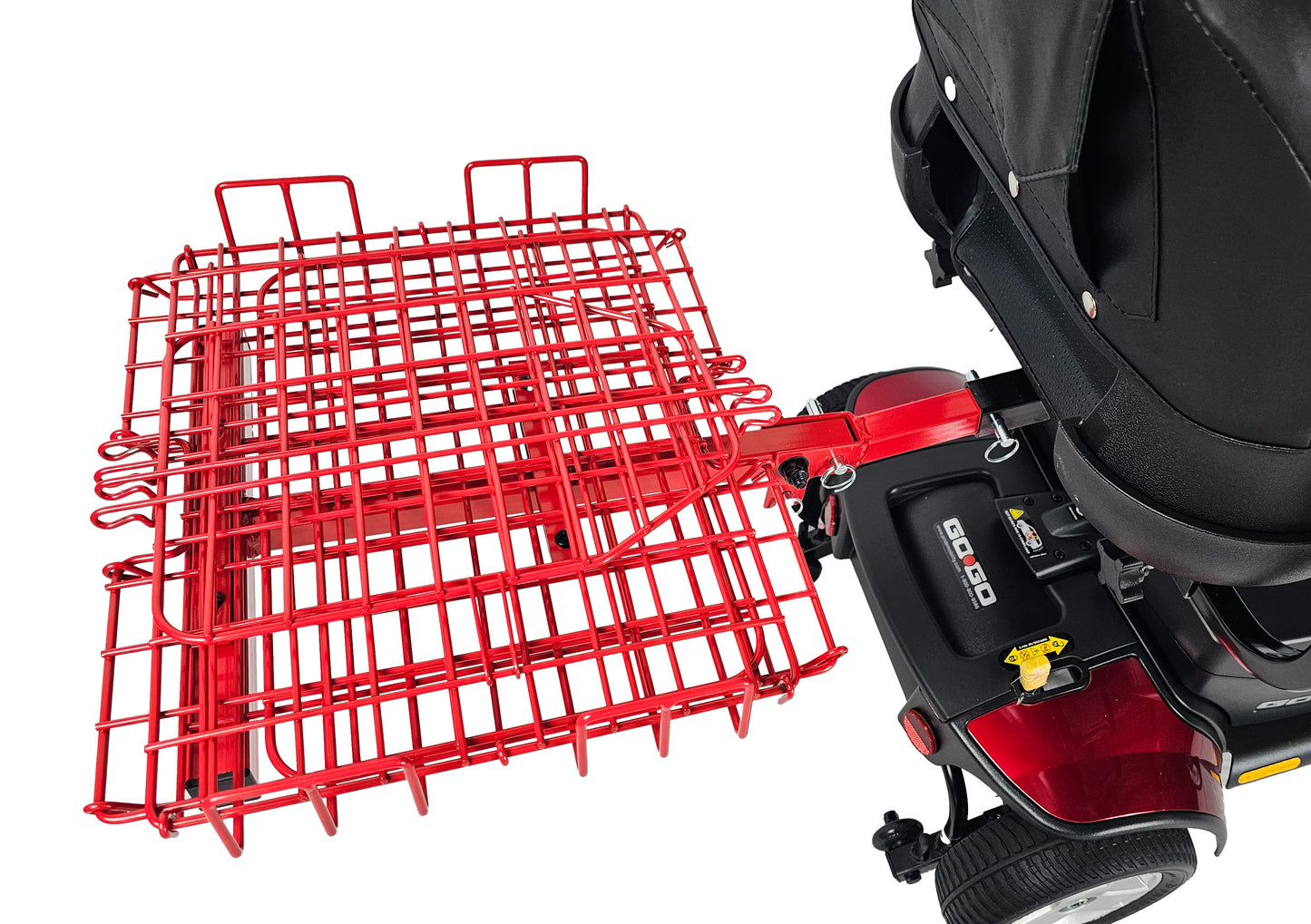 Folding Rear Basket For Most Mobility Scooters - Red Color