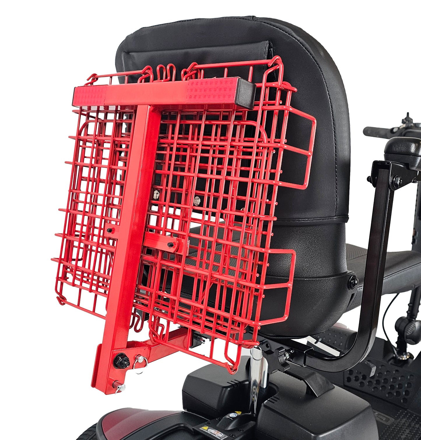 Folding Rear Basket For Most Mobility Scooters - Red Color