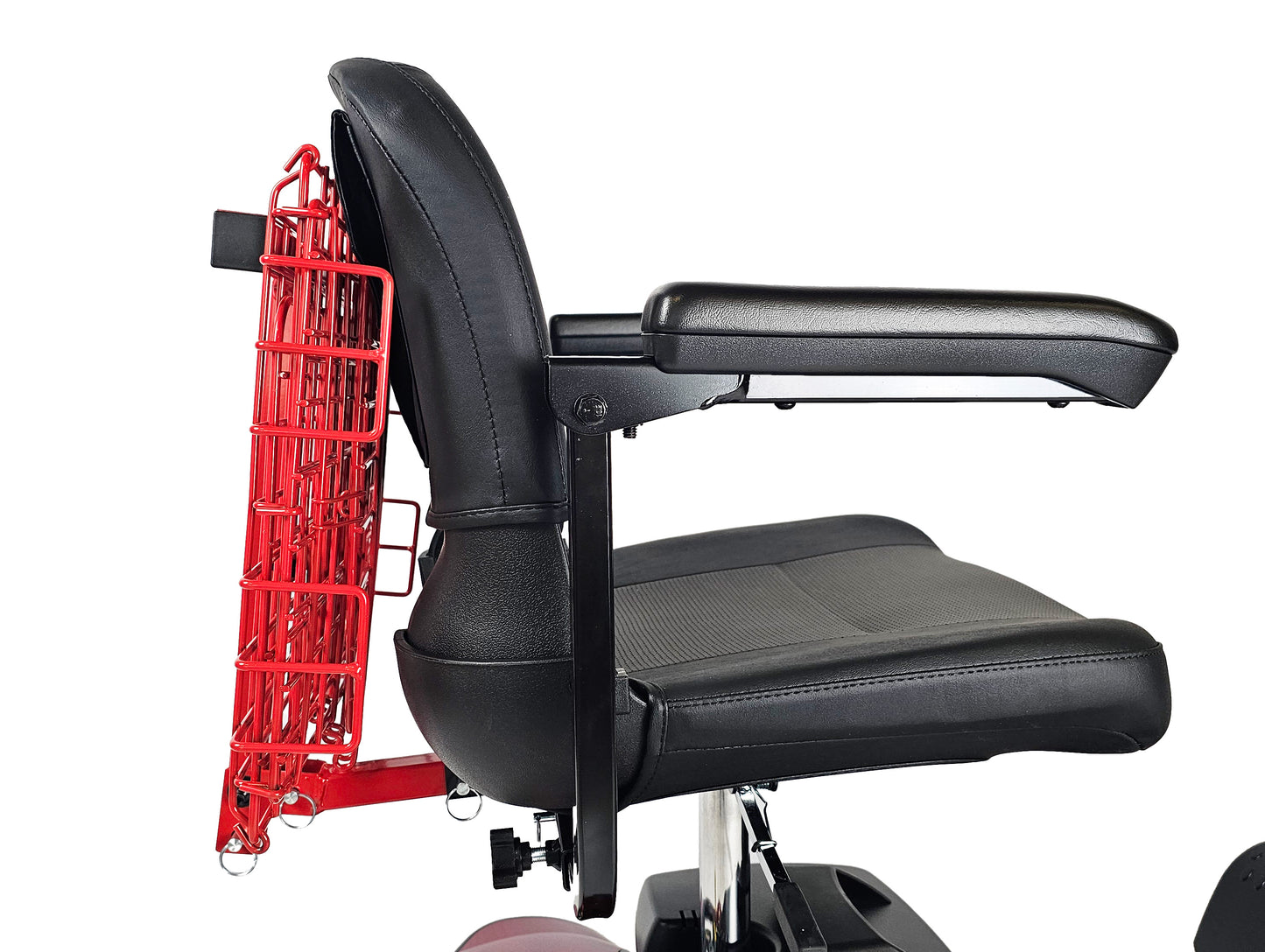 Folding Rear Basket For Most Mobility Scooters - Red Color