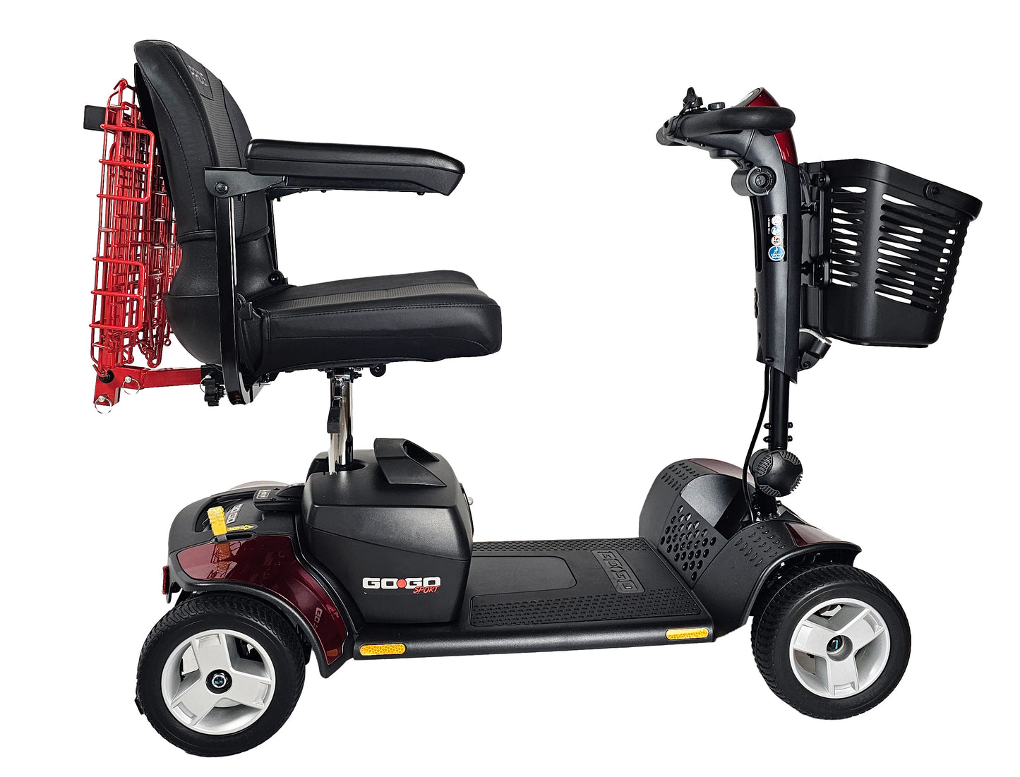 Folding Rear Basket For Most Mobility Scooters - Red Color