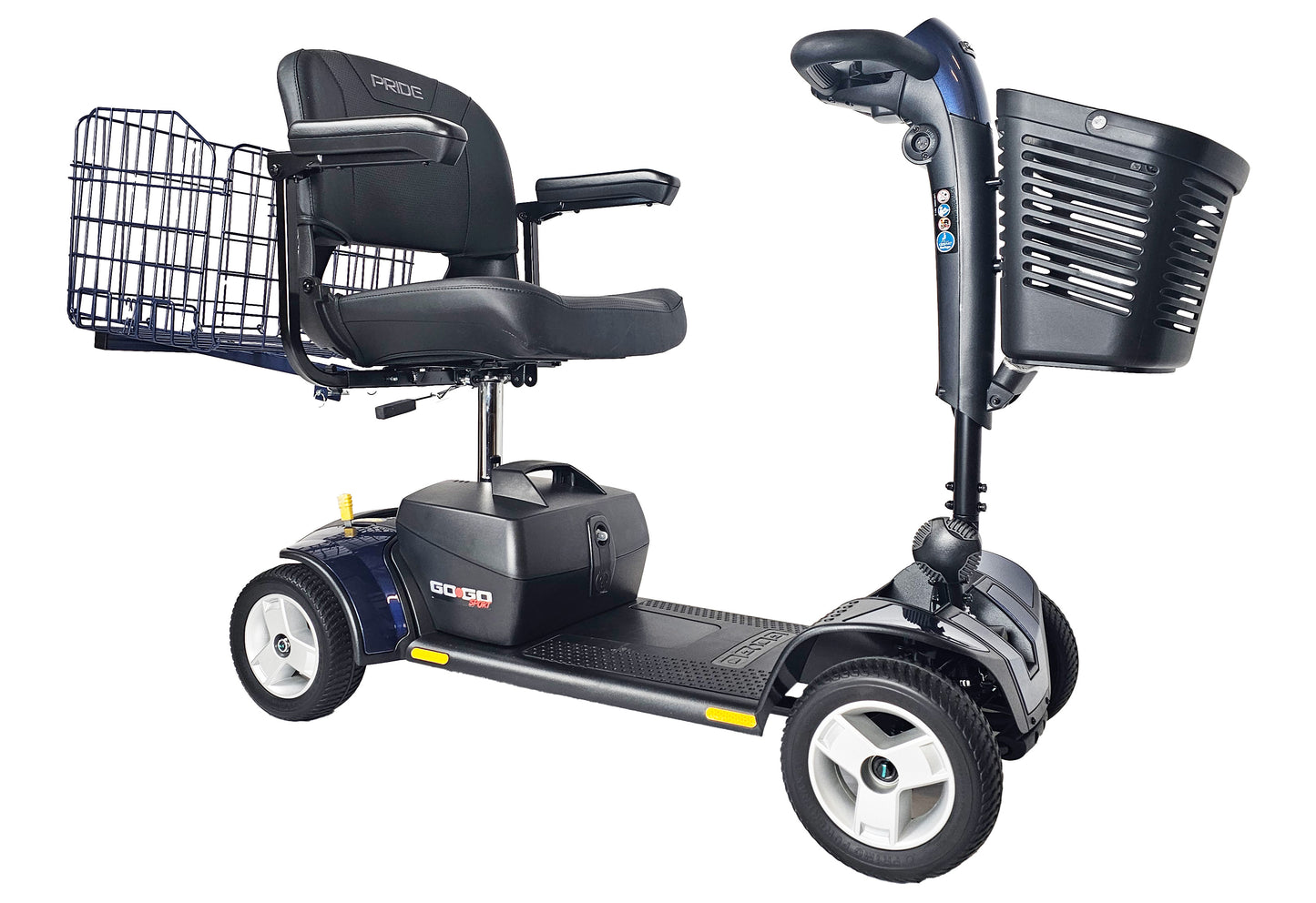 Folding Rear Basket For Most Mobility Scooters - Blue Color