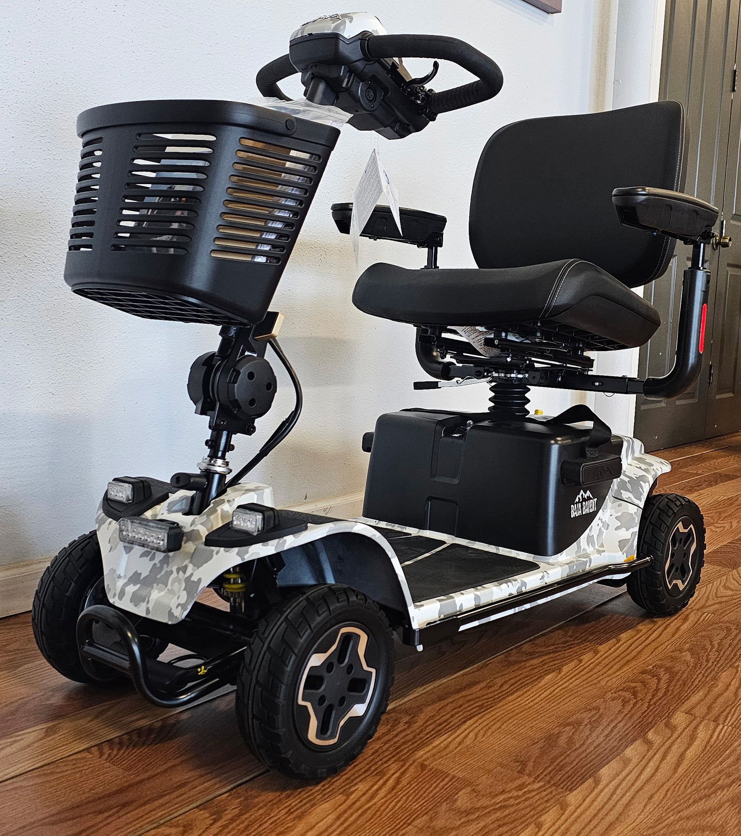 Baja Bandit Outdoor Mobility Scooter - White Camo - Open Box