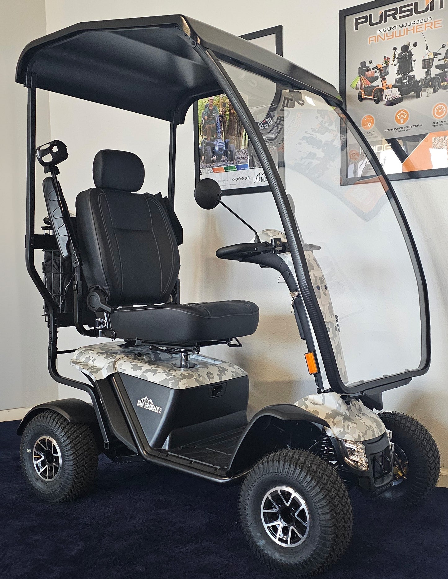 Baja® Wrangler® 2 – New Generation Outdoor Mobility Scooter w/Hard Top Canopy - OPEN BOX