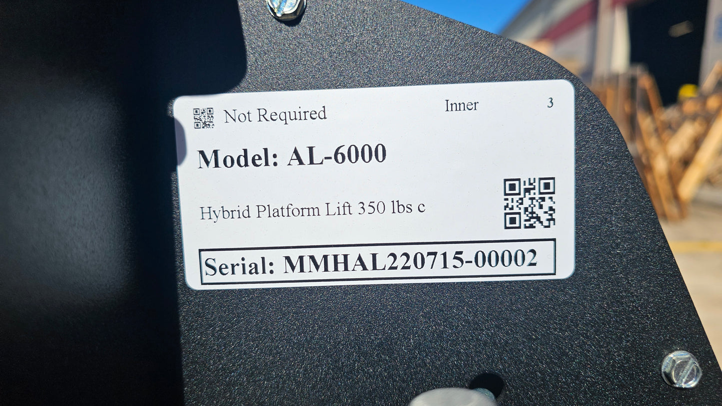 Harmar AL6000 Hybrid Platform Lift - Pre-Owned