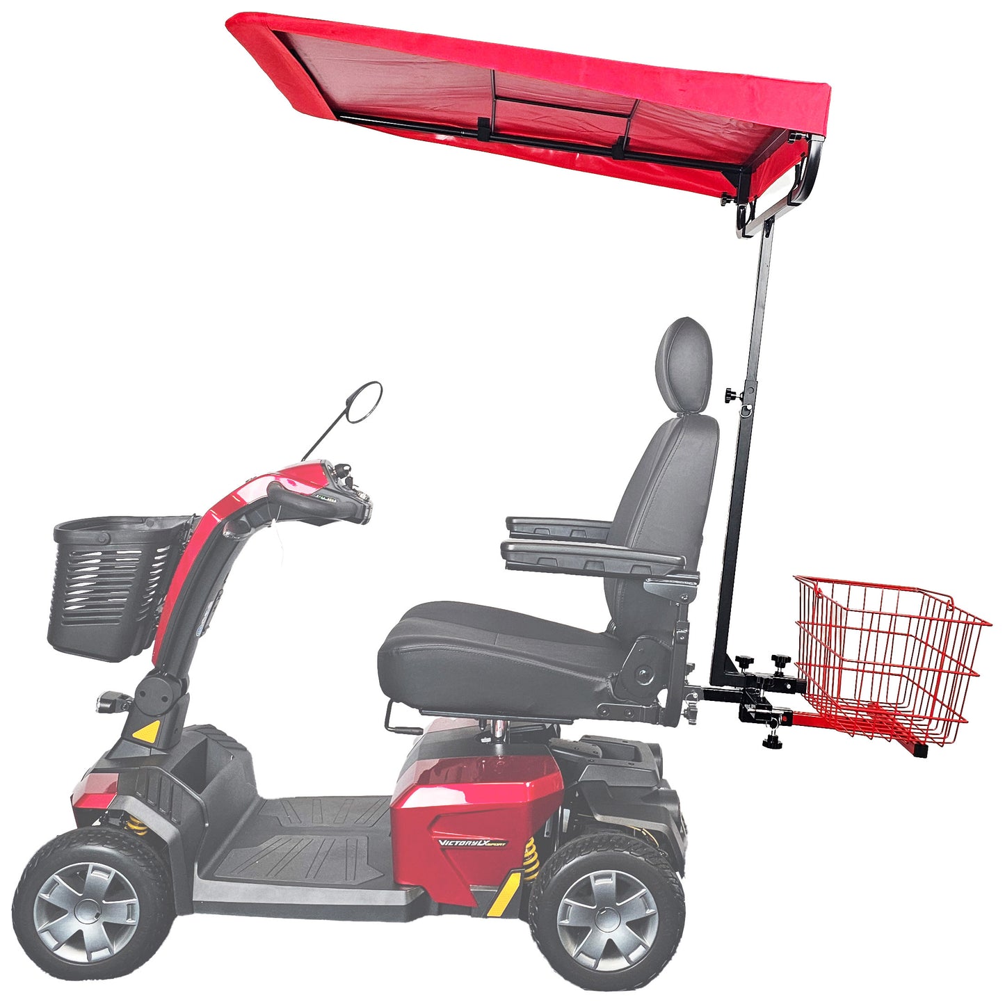 Sunshade Canopy Accessory Bundle – Includes Canopy, Multi-Accessory Holder, & Large Rear Basket