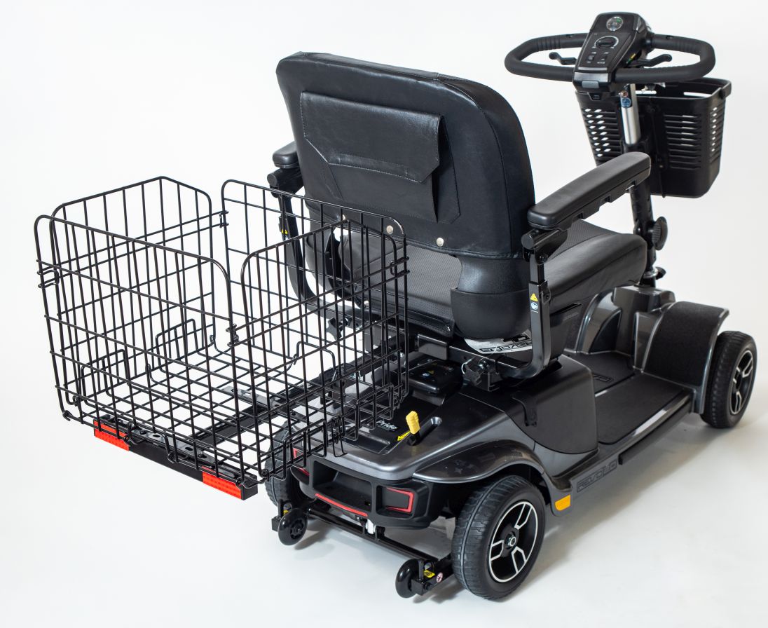Folding Rear Basket For Most Mobility Scooters - Black Color