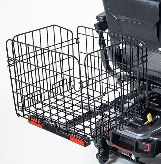 Folding Rear Basket For Most Mobility Scooters - Black Color