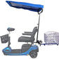 Sunshade Canopy Accessory Bundle – Includes Canopy, Multi-Accessory Holder, & Folding Rear Basket