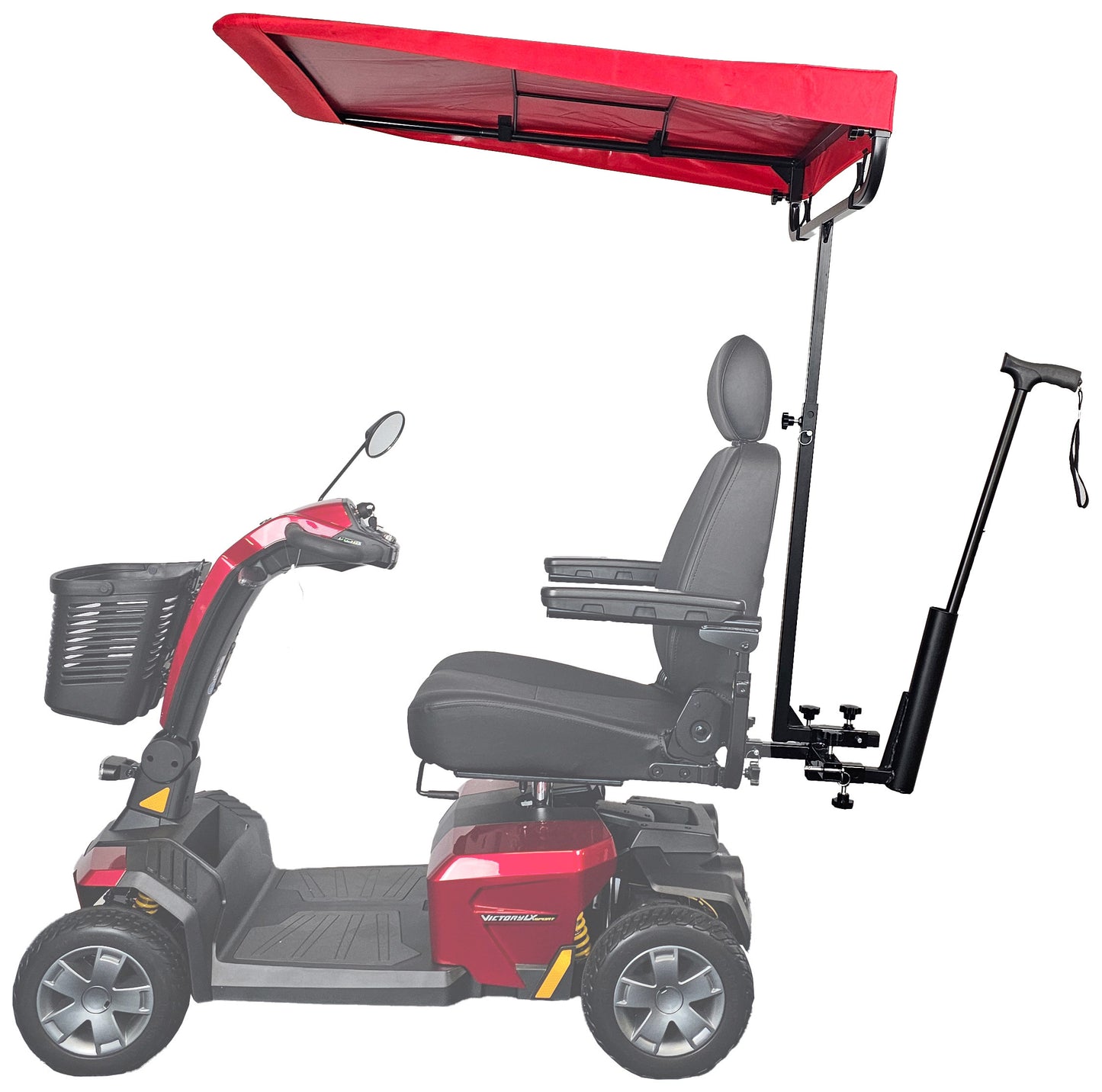 Sunshade Canopy Accessory Bundle – Includes Canopy, Multi-Accessory Holder & Cane Holder