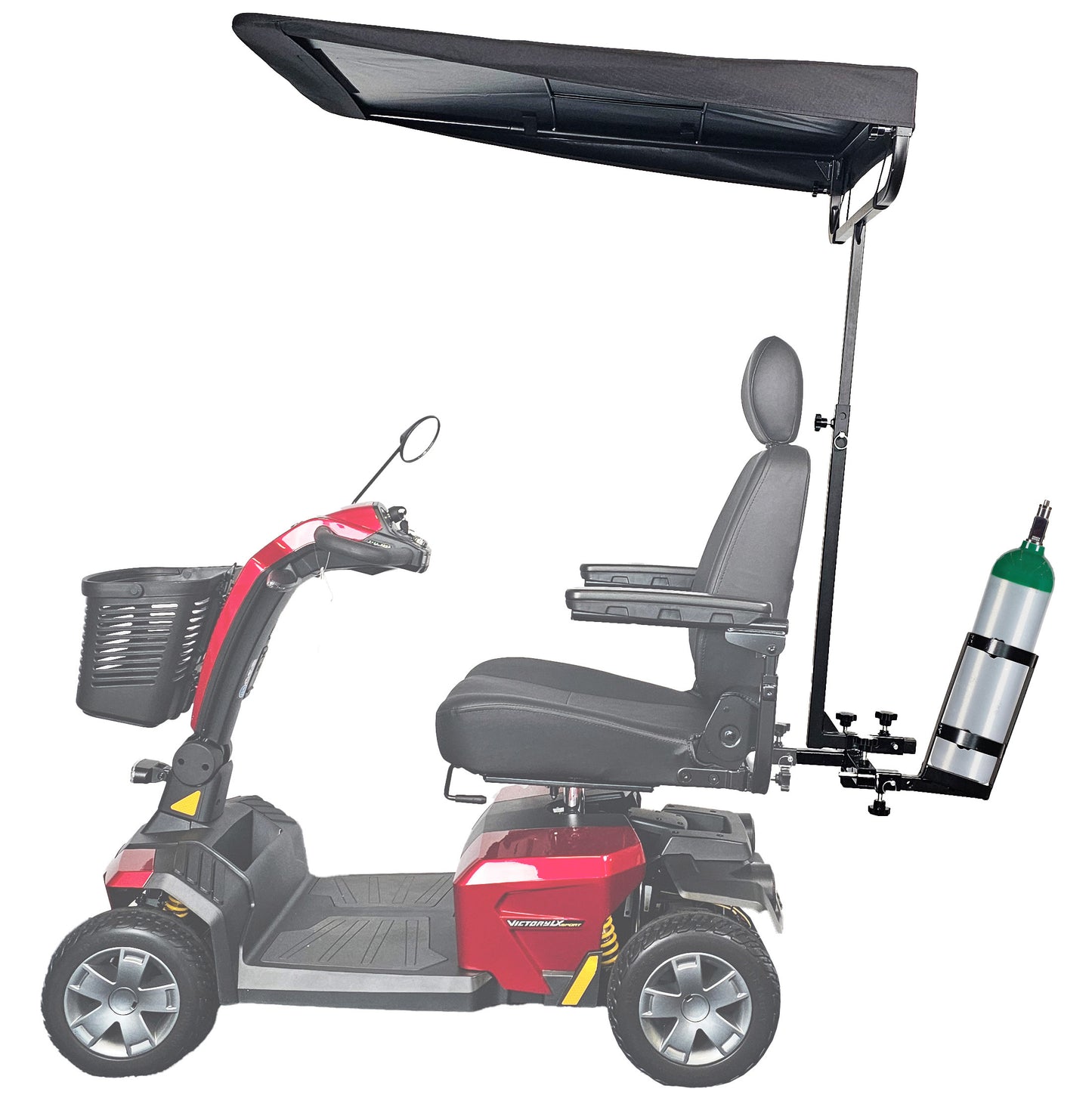 Sunshade Canopy Accessory Bundle – Includes Canopy, Multi-Accessory Holder, & Oxygen Tank Holder