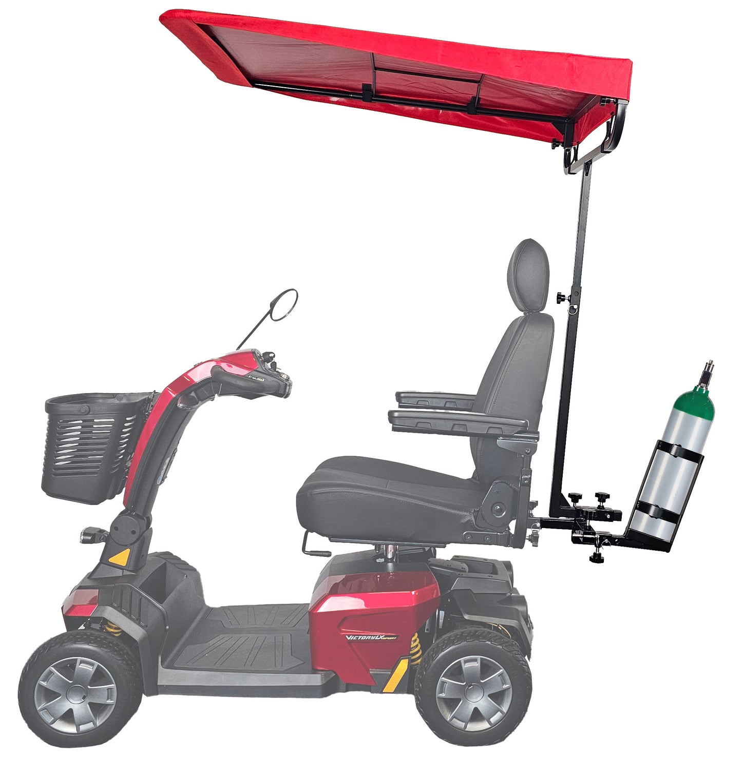Sunshade Canopy Accessory Bundle – Includes Canopy, Multi-Accessory Holder, & Oxygen Tank Holder