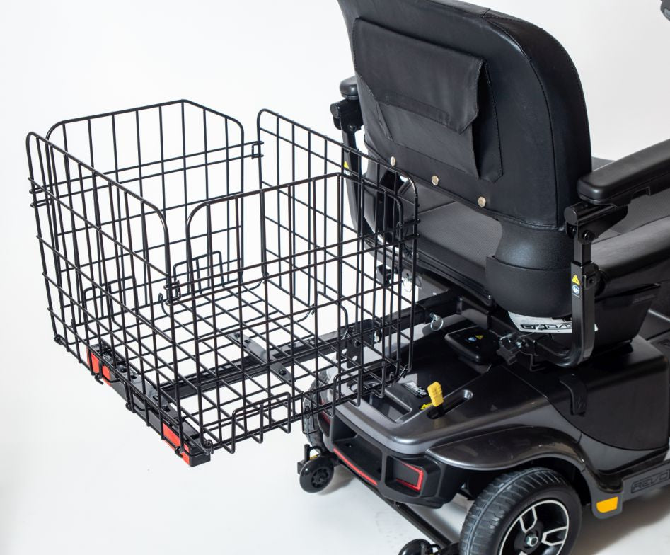 Folding Rear Basket For Most Mobility Scooters - Black Color
